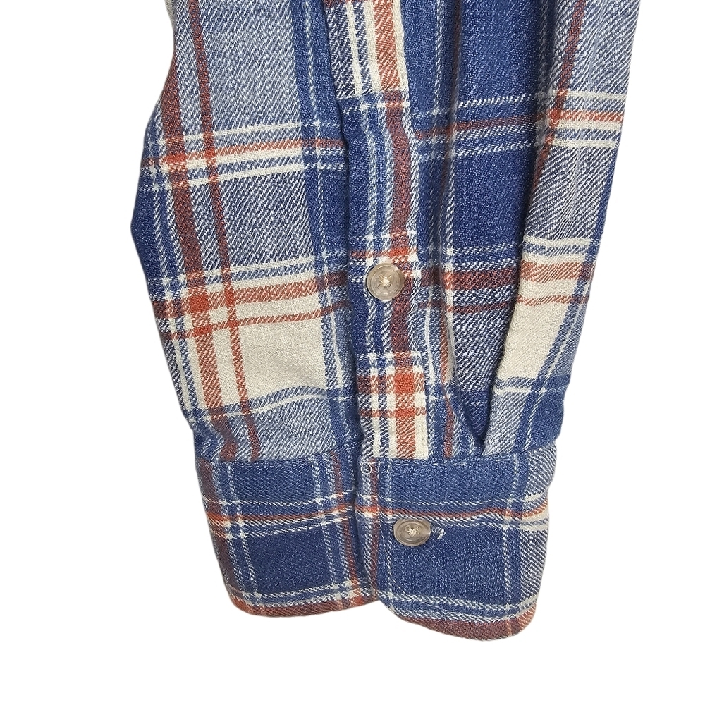 Marine Layer Plaid Flannel Men's Shirt Long Sleeve Button Up M/L - Picture 6 of 8